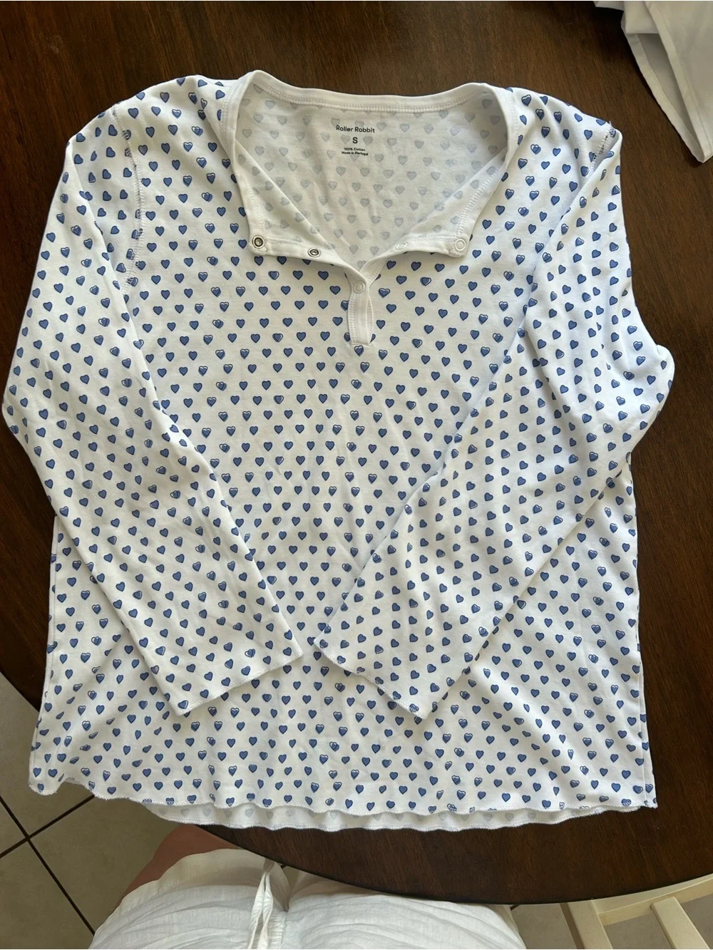 Roller Rabbit Blue Heart Pajama Set Like New!
